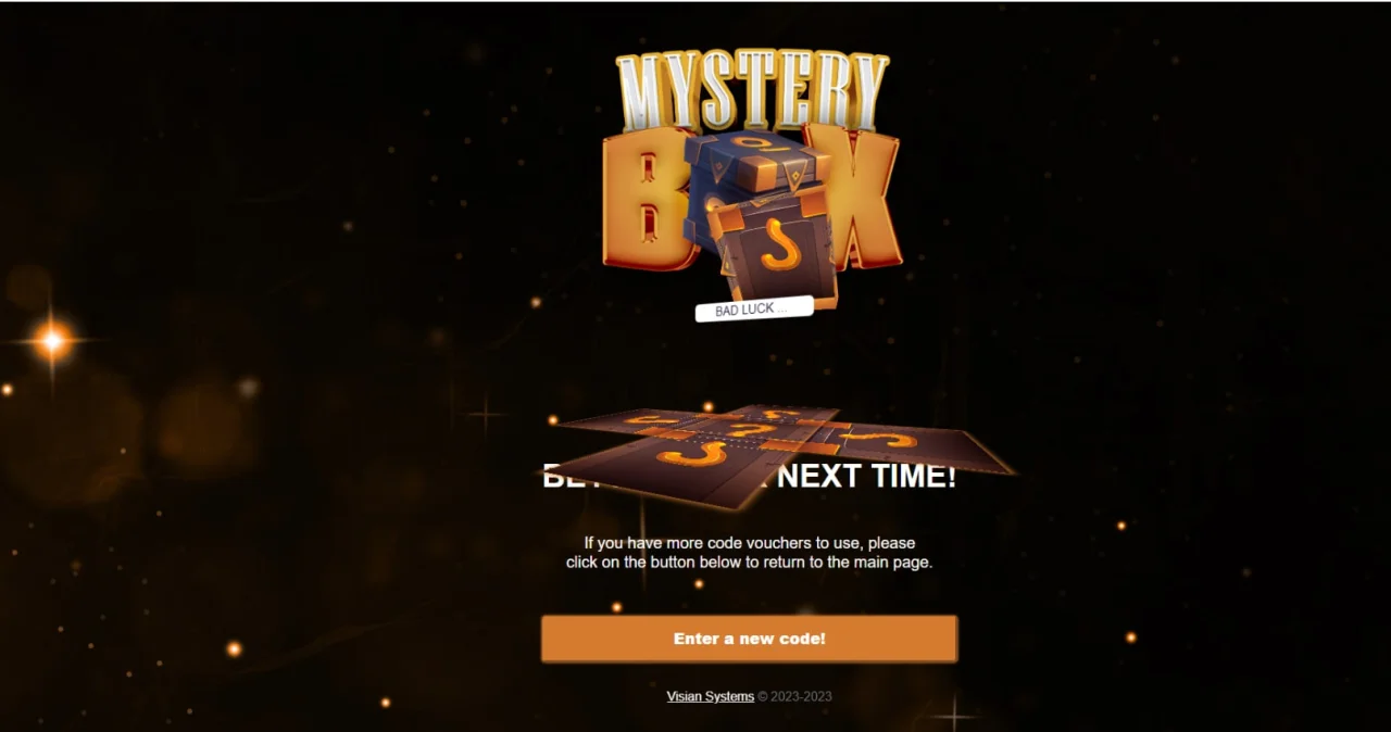 Mystery Box Challenge - Game WebApp - Source Code — screenshot 2