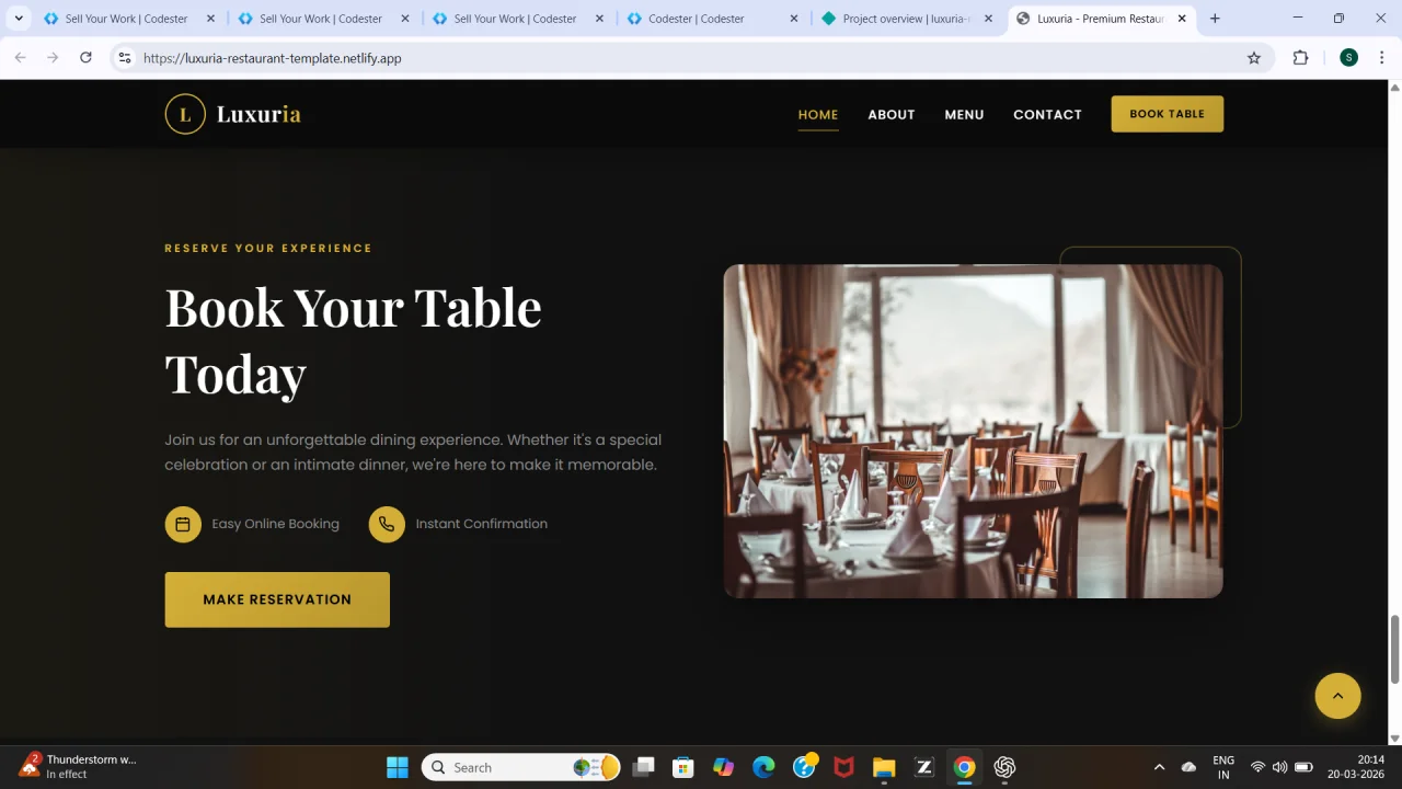 Luxuria Luxury Restaurant HTML Template — screenshot 7
