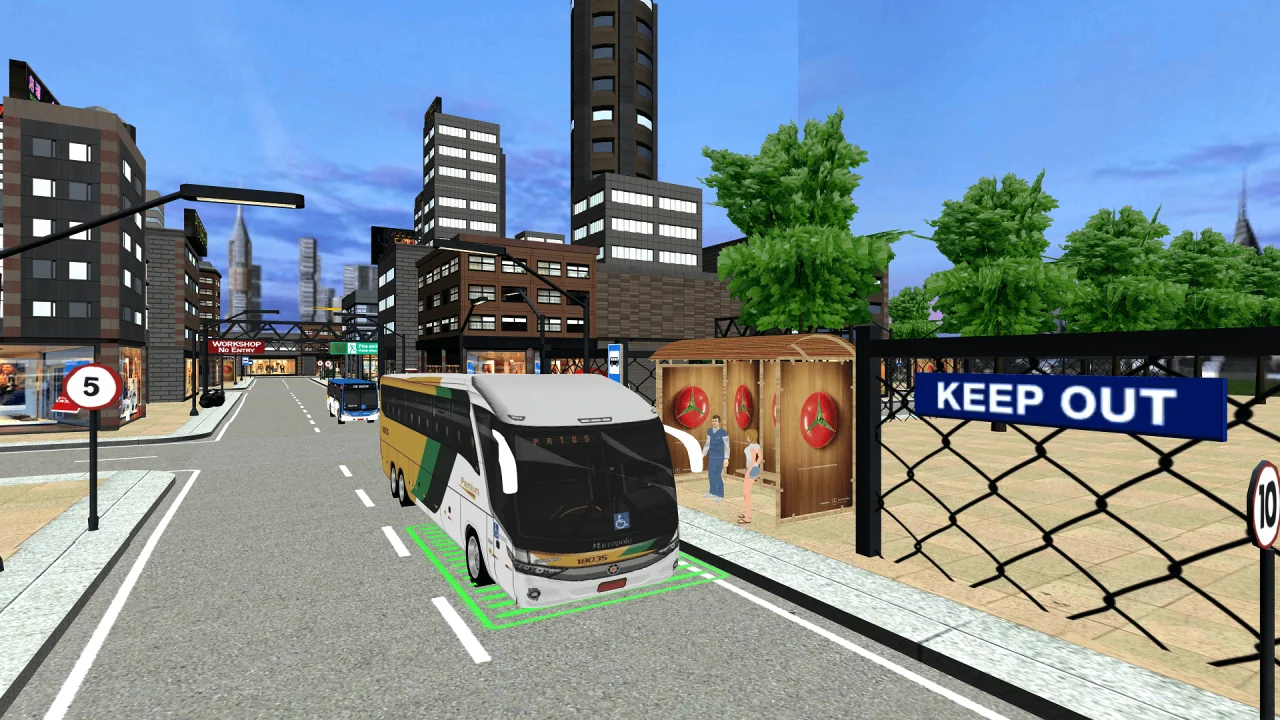 City Coach Bus Passenger Driving: Bus Parking 2021 — screenshot 2