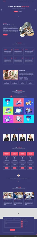 Fozila Digital Corporate HTML5 Template — screenshot 1
