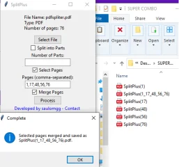 Split PDF by Parts, Split PDF by Pages, Separate PDF