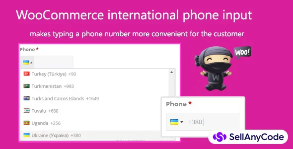 WooCommerce International Phone Input
