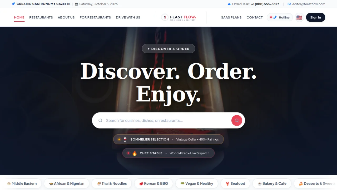 FeastFlow - Multi-Restaurant Food SaaS & POS — screenshot 3