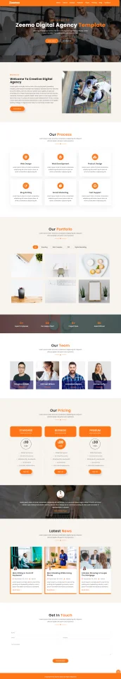 Zeemo Digital Agency One Page HTML Template — screenshot 2