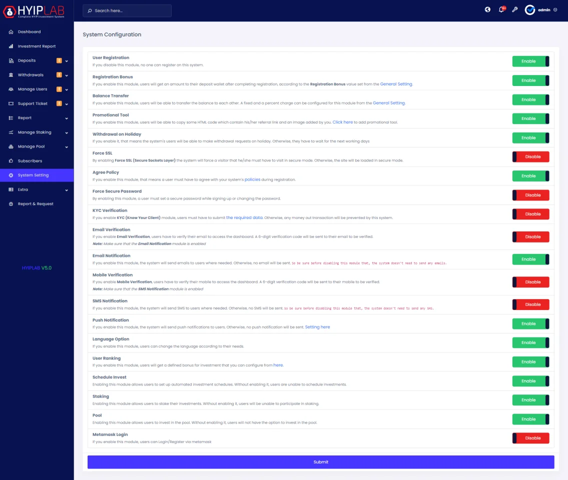 HYIPLAB - Complete HYIP Investment System — screenshot 9