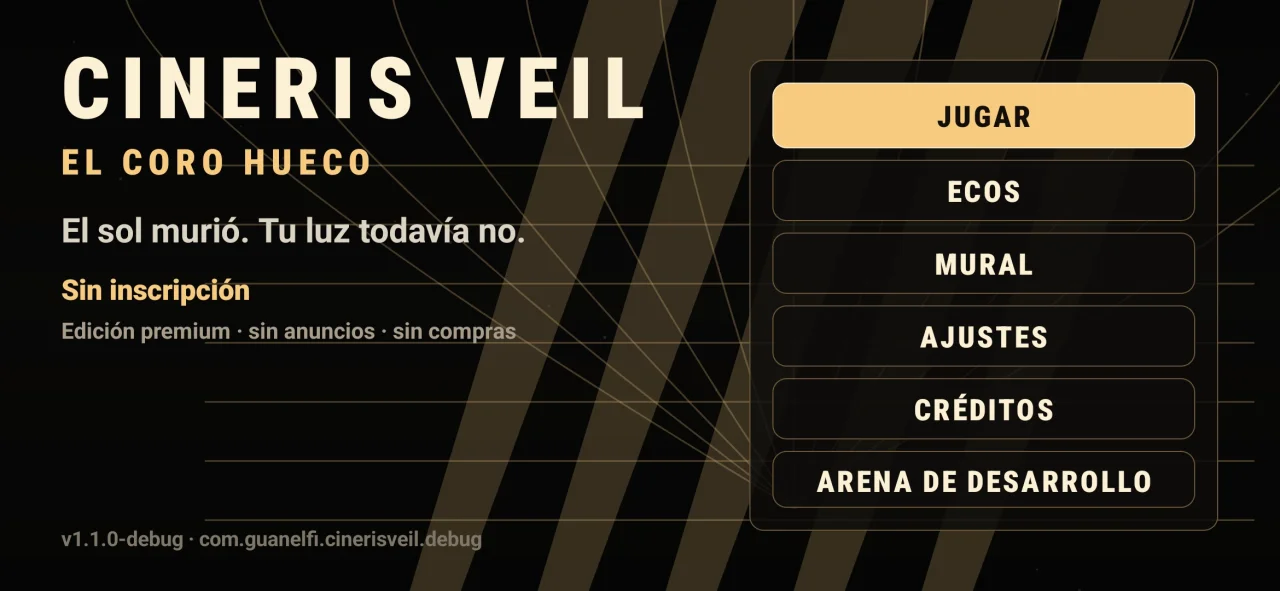CINERIS VEIL Native Android FPS & Roguelite Template — screenshot 1