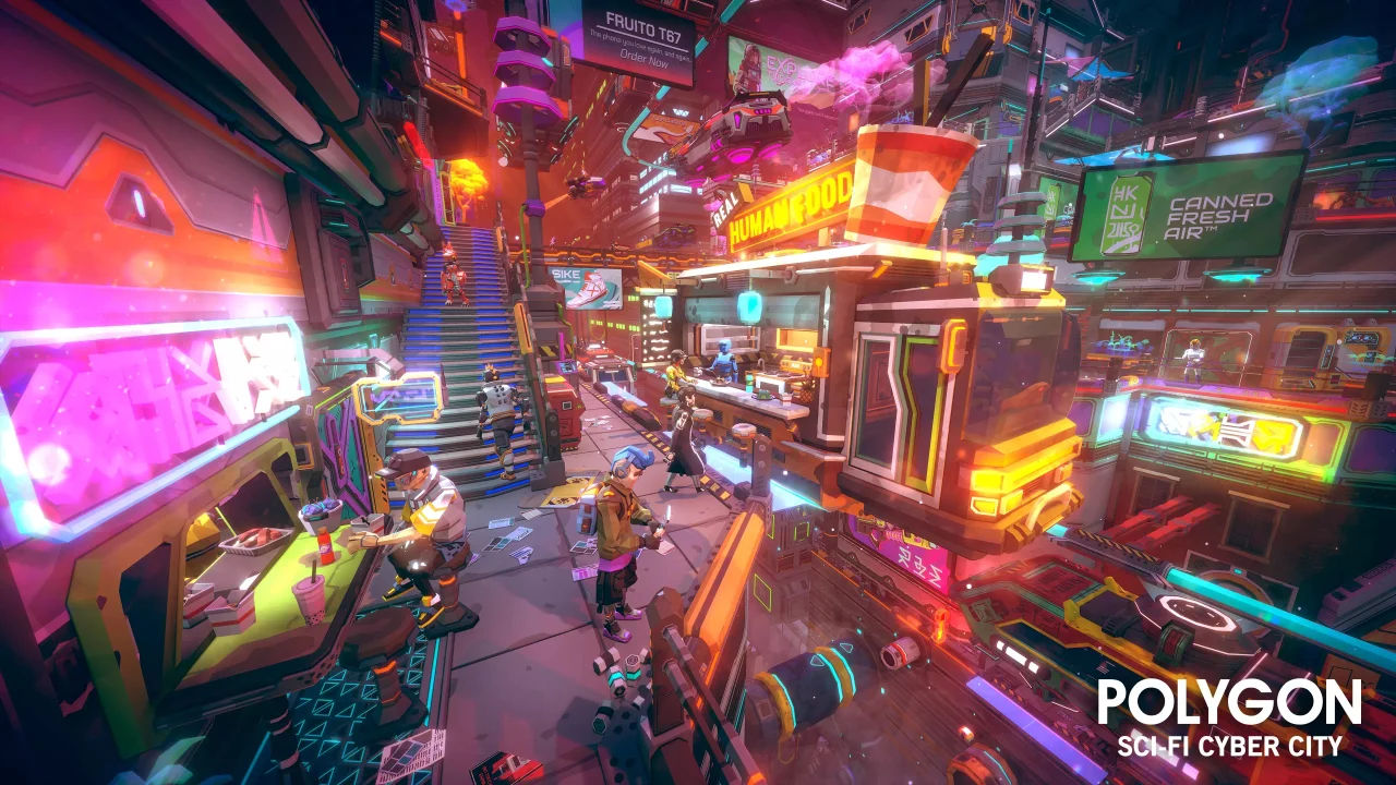 POLYGON Sci-Fi Cyber City - Low Poly 3D Art by Synty — screenshot 5