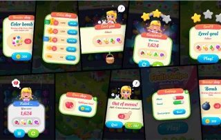 Fruit Swipe Match 3 Kit + PSD Sources Pack