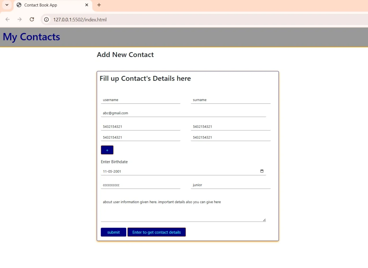 Contact Form — screenshot 5