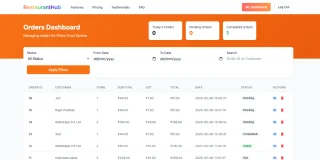 Restaurant Hub | Multi Restaurant SaaS Website, Has Been Rejected