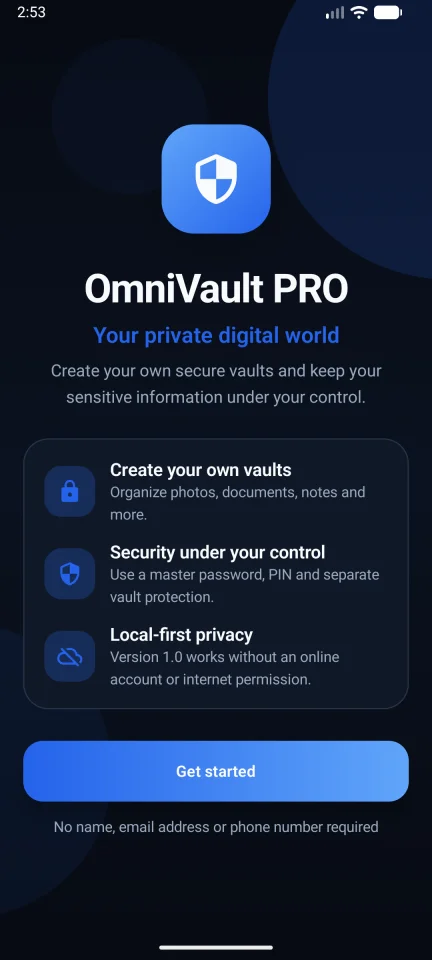 OmniVault Pro – Secure Offline Vault & Password Manager Android Source Code — screenshot 1