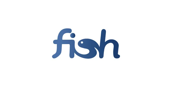 Blue Fish Logo Graphic Marine Symbol — screenshot 1