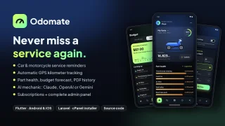 Odomate - Car & Motorcycle Service Reminder App | Flutter + Laravel Admin Panel