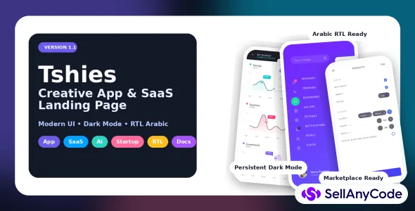 Tshies - Creative App Landing Page