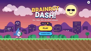 Brainrot Dash - HTML5 Endless Runner Game (Source Code)