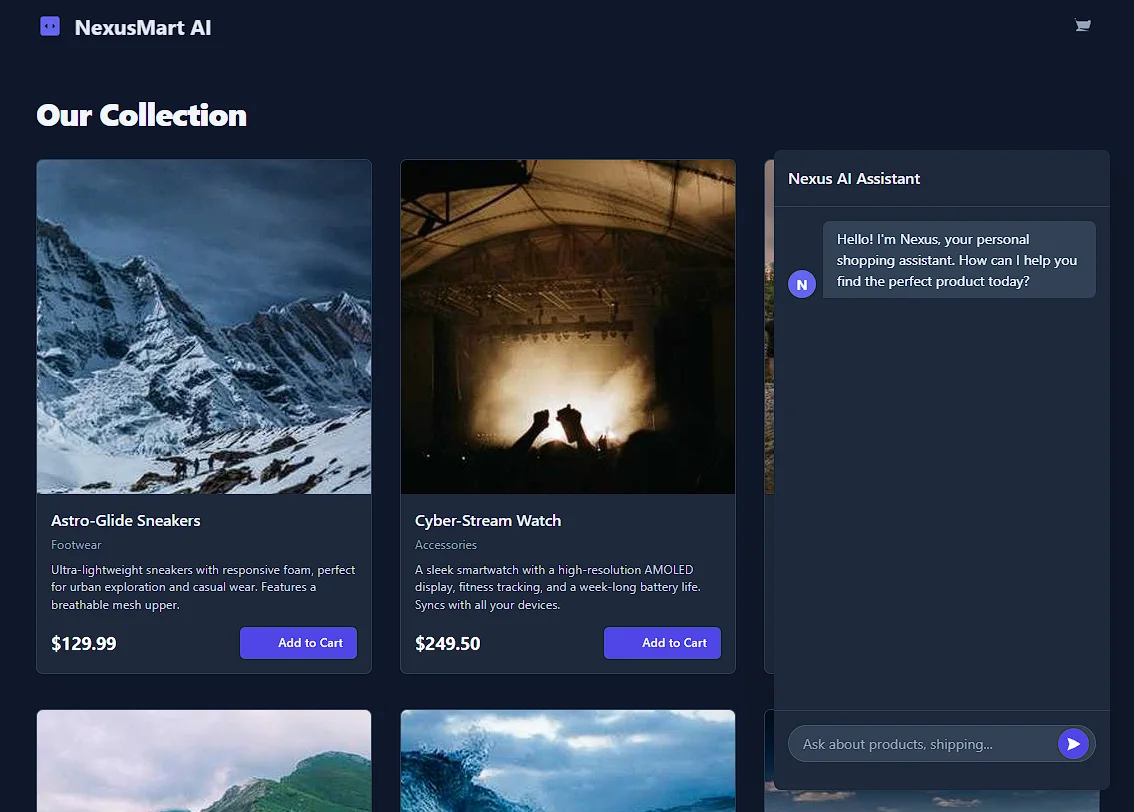 eCommerce WEB App with Chat AI — screenshot 1