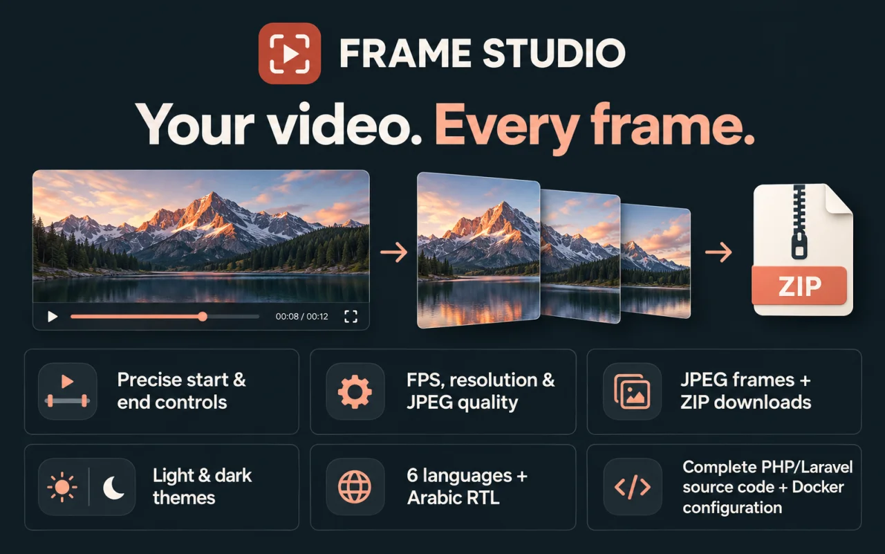 Frame Studio - PHP Laravel Video Frame Extractor with Docker — screenshot 5