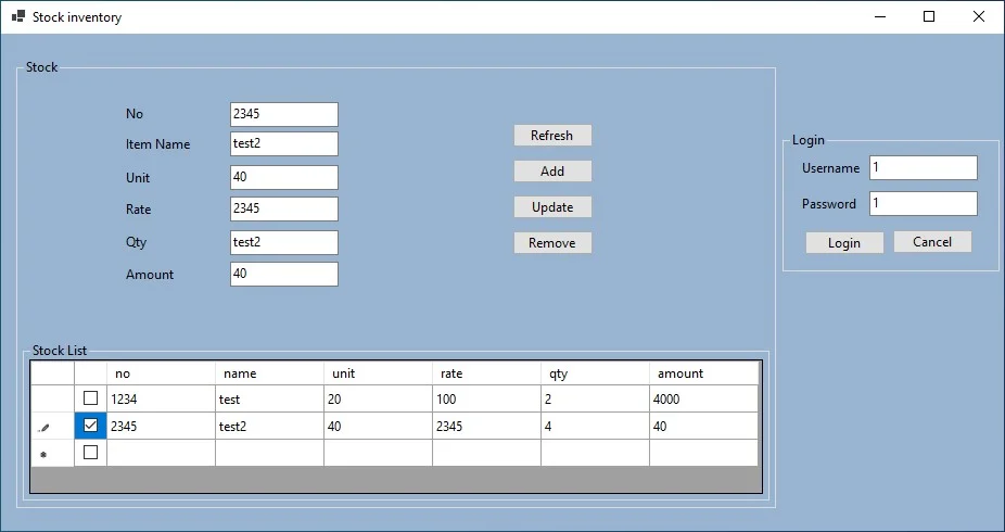 Stock Inventory Management System Project — screenshot 3