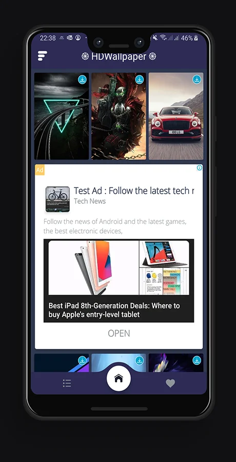 HD Wallpaper Offline Android App Whit Facebook and AdMob Ads — screenshot 5