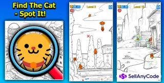 Find the Cat Spot It 2D Game Unity Source Code