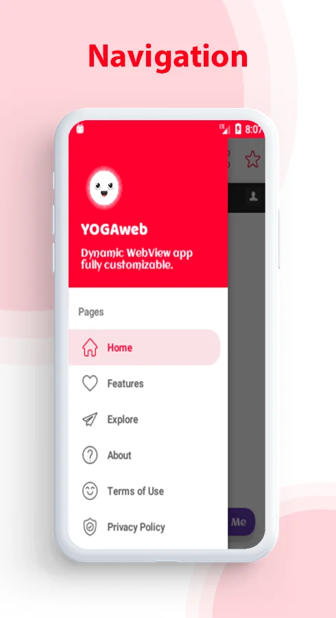 YOGAweb v2 - Android WebView Template — screenshot 2