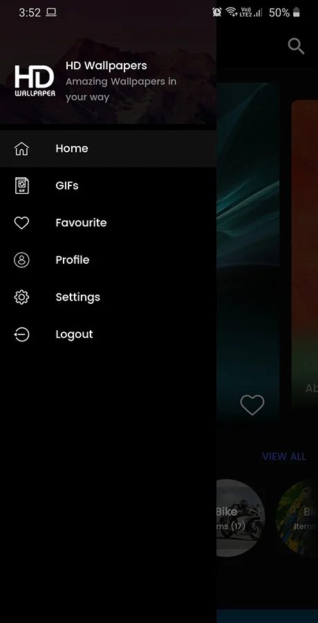 Android Wallpapers App (HD, Full HD, 4K, Ultra HD Wallpapers) — screenshot 1