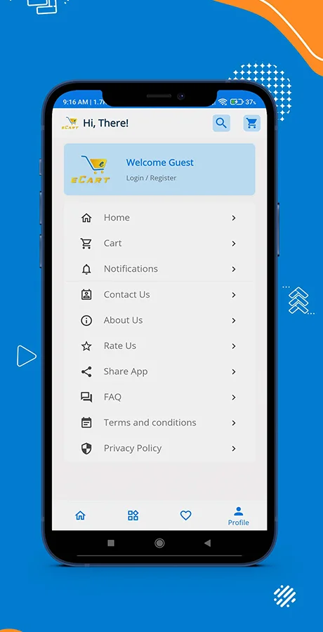 eCart - Grocery, Food Delivery, Fruits & Vegetable Store, Full Android eCommerce App — screenshot 4