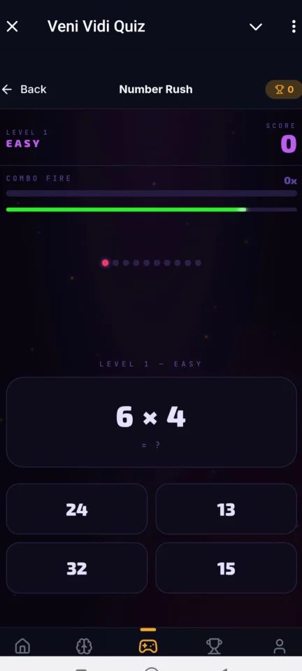 Veni Vidi Quiz - Gamified Quiz App with Admin Panel & Mini Games — screenshot 5