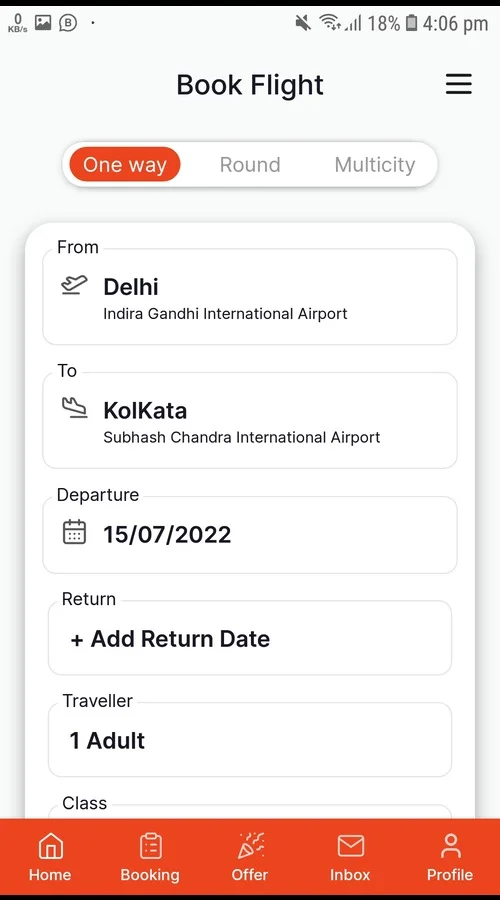 Flight Booking App React Native App Template — screenshot 4