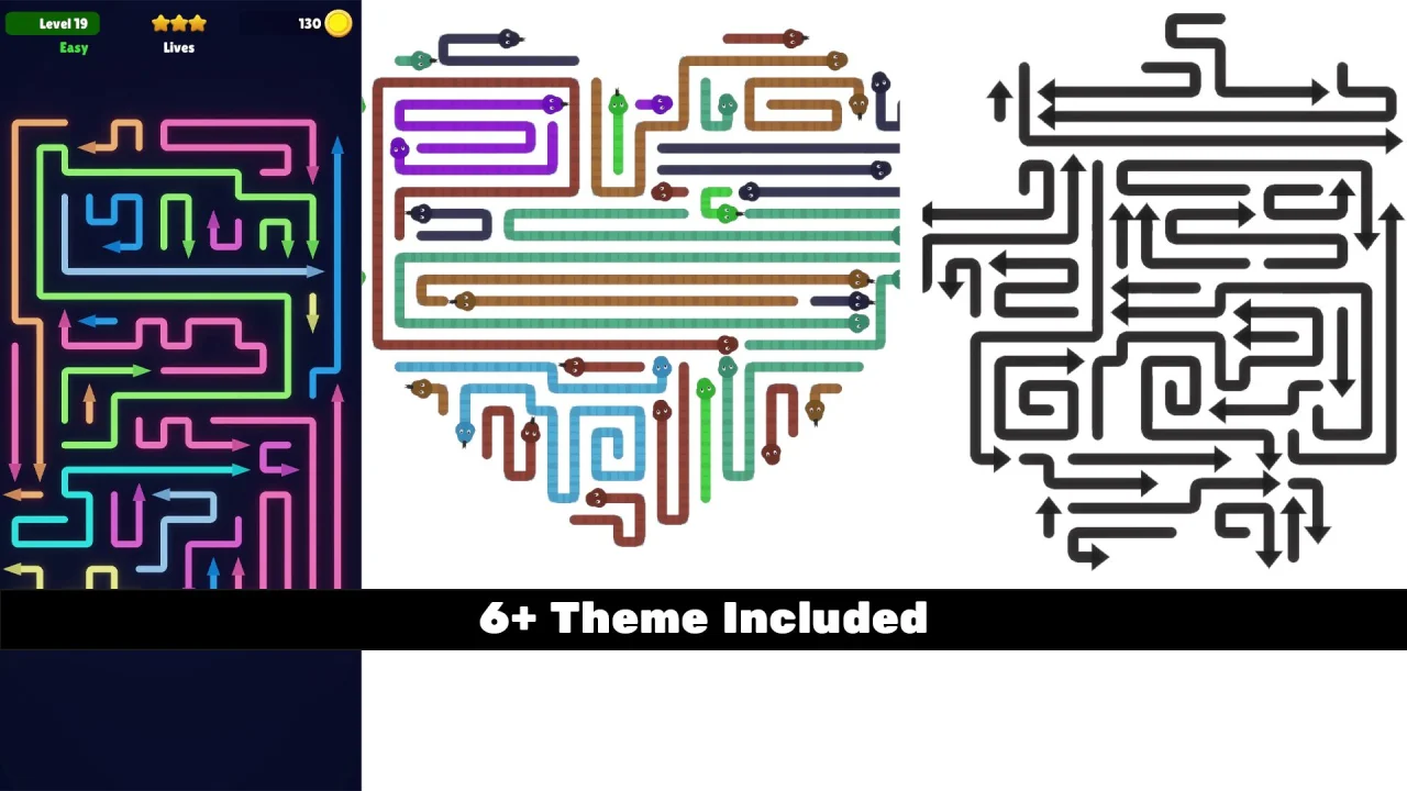 Escape - Arrow Snake Puzzle - Unity Template — screenshot 5