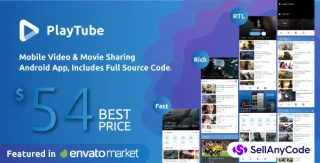 PlayTube - Mobile Video & Movie Sharing Android Native Application (Import / Upload)