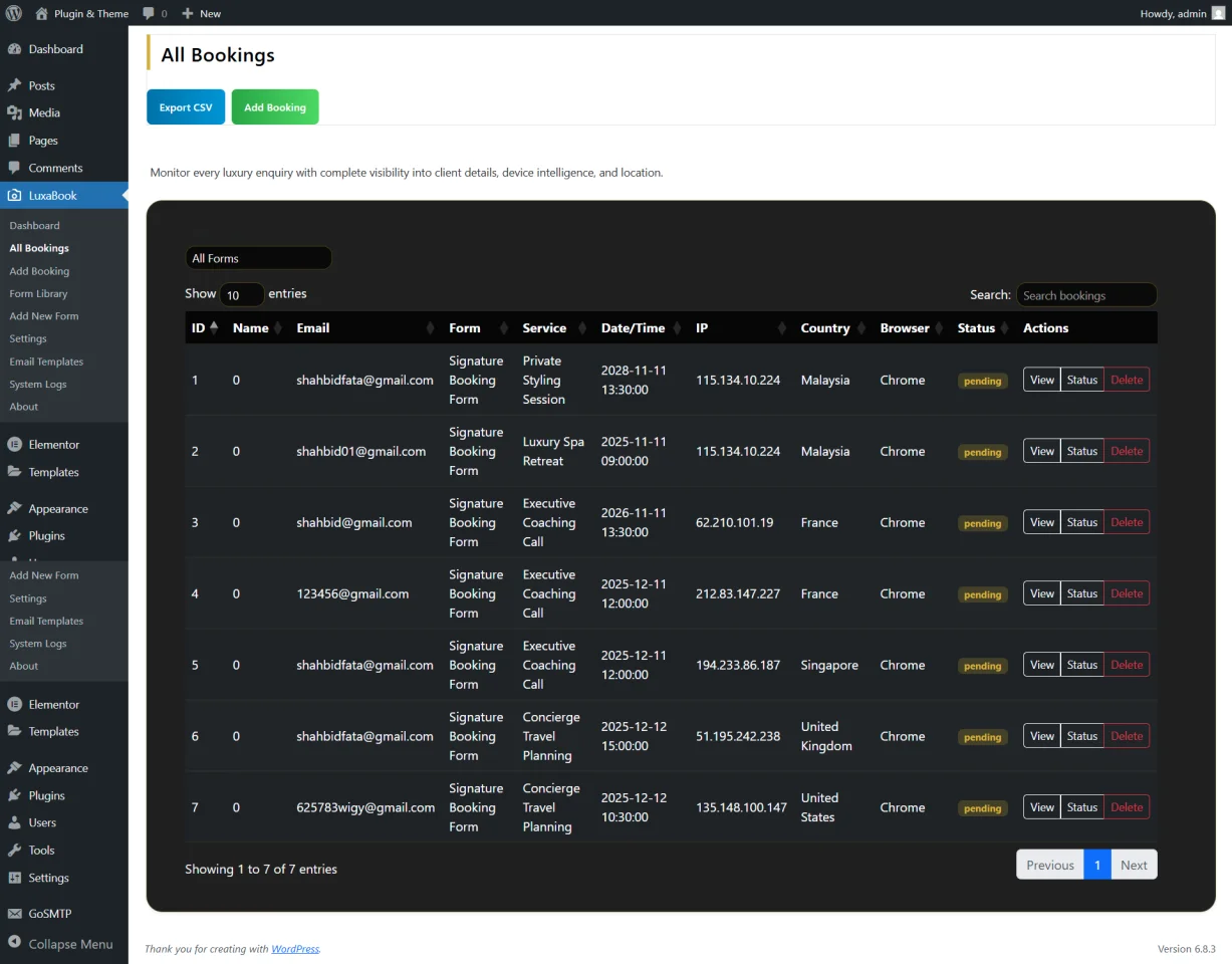 LuxaBook Ultimate Booking Form Builder & Appointment System — screenshot 2