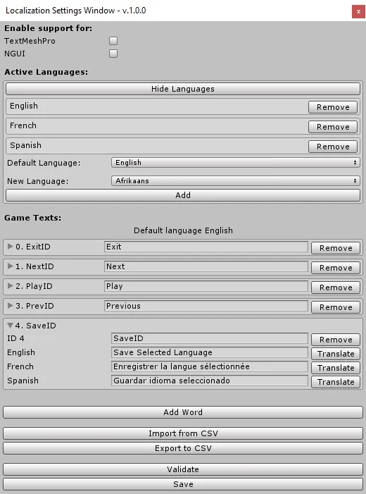 Localization (Multi-Language) — screenshot 1