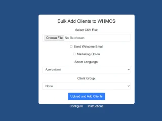 WHMCS Bulk Client Import Script