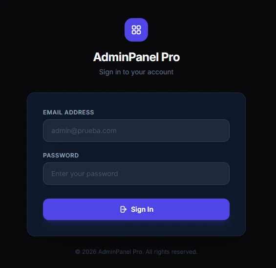 🚀 AdminPanel Pro – PHP Admin Dashboard, Login, User CRUD, Tailwind CSS & Chart.js — screenshot 3