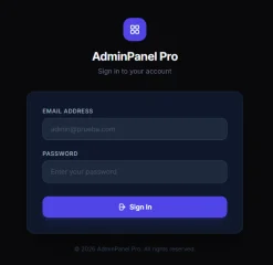 🚀 AdminPanel Pro – PHP Admin Dashboard, Login, User CRUD, Tailwind CSS & Chart.js