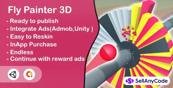 Fly Painter 3D (Unity Game+AdMob+Android+iOS) — cover