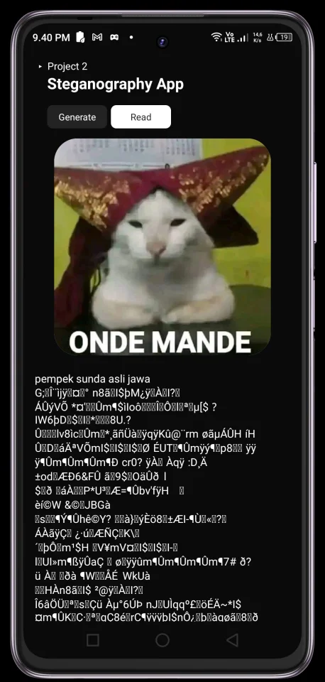 Steganography - Android Steganography Generate/Reader — screenshot 1