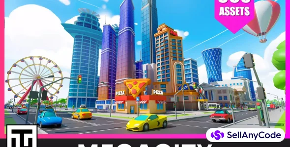 Megacity - Low Poly City 3D Models Pack