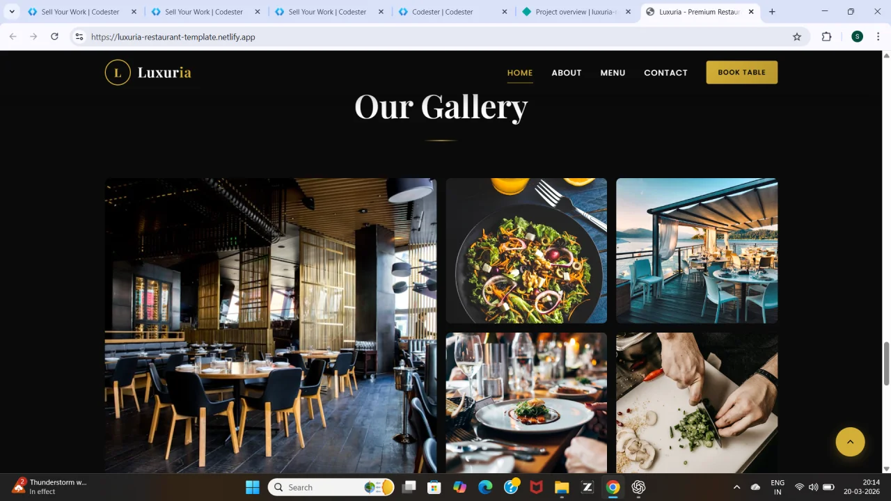 Luxuria Luxury Restaurant HTML Template — screenshot 6