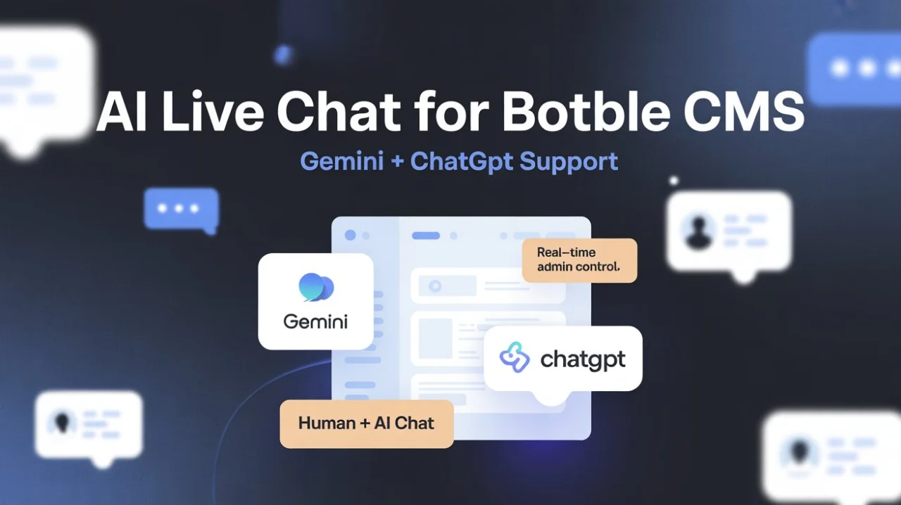 AI Live Chat Plugin for Botble CMS Gemini & ChatGPT Powered Customer Support — screenshot 1