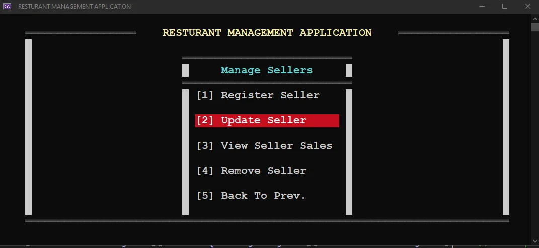 Resturant Management System — screenshot 2