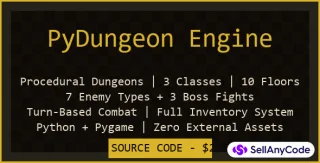 PyDungeon Engine Advanced Roguelike Dungeon Crawler