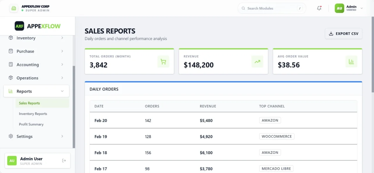 AppeXFlow ERP Modern Industrial Enterprise Resource Planning — screenshot 7