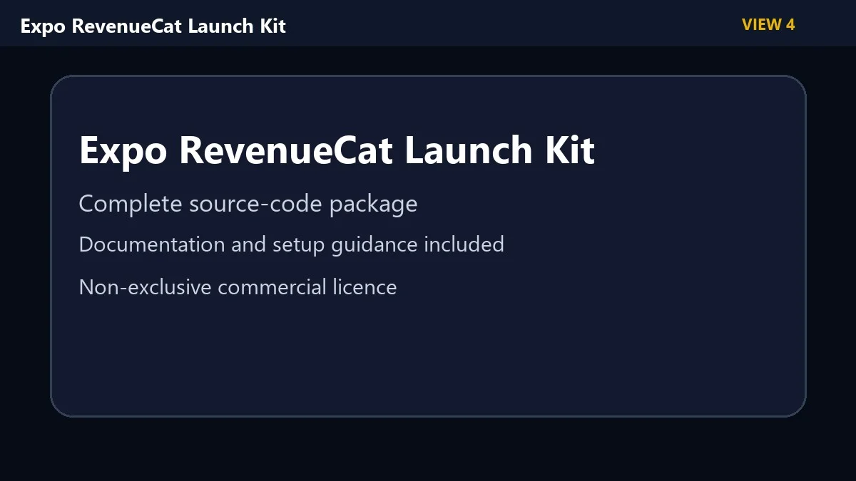Expo RevenueCat Launch Kit — screenshot 4