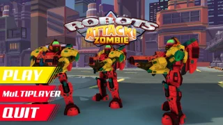 Robots Attack Zombies Survival Shooting Game