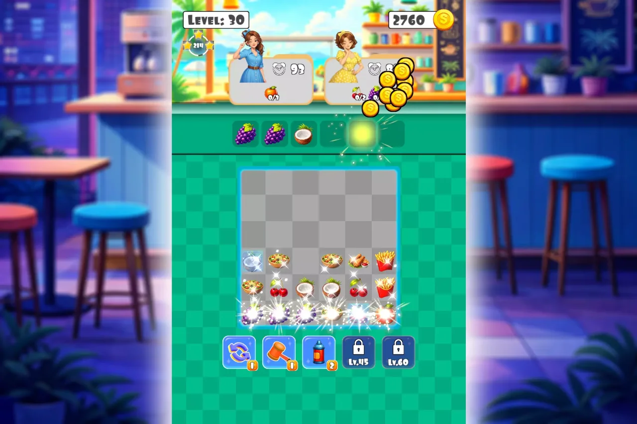 Foodie Stack Puzzle - Complete Mobile Game Template — screenshot 5