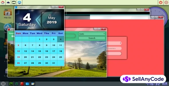 Virtual Desktop Interface in PHP Script