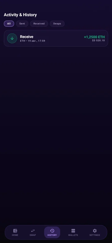CryptoWallet Multi-Chain Crypto Wallet Android App Template — screenshot 3