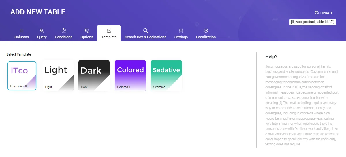 WooCommerce Product Table — screenshot 3